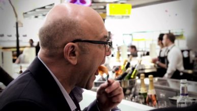 Gregg Wallace tasting food on master chef UK