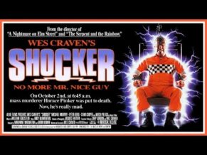 Mitch Pileggi Shocker movie poster being electrocuted in electric chair