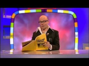 Harry Hill funny British TV Host reading the yellow pages