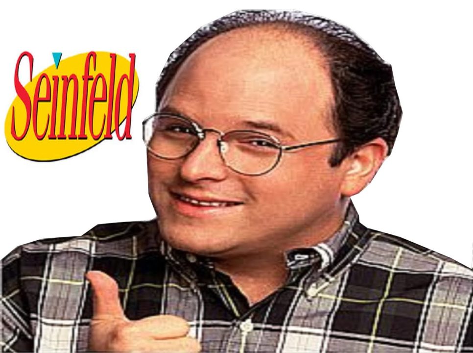 Jason Alexander bald guy wearing glasses from seinfeld with thumbs up