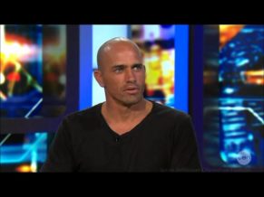 Kelly Slater Surfing Champion that suffers hair loss