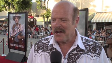 Rex Linn red carpet interview wearing cowboy shirt