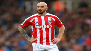 Stephen Ireland wearing football jersey