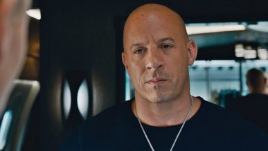 Vin Diesel black t-shirt silver chain