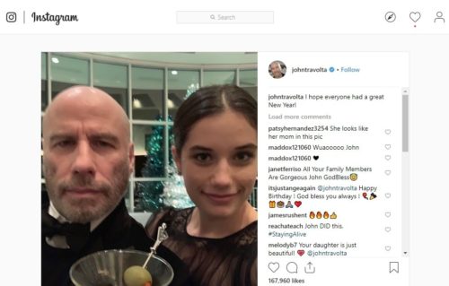 John Travolta alongside daughter Ella