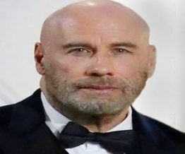 John Travolta black suit and bow tie