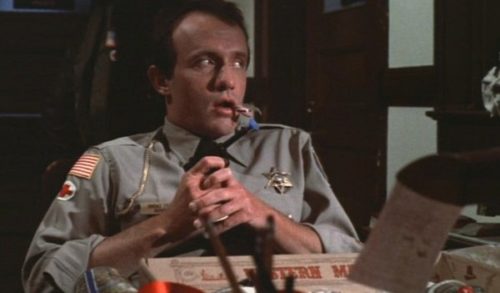 Jonathan Banks hairline in Gremlins Movie